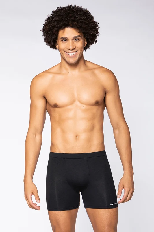 Boxer Viscose com Elastano Preta / P (38 a 40)
