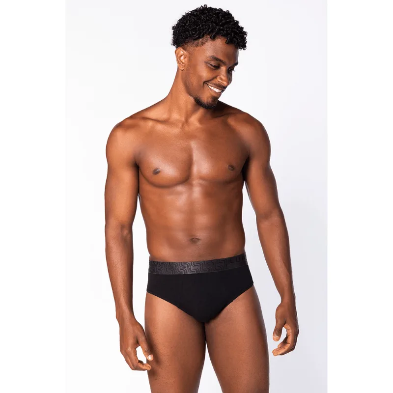 Cueca Slip Algodão com Elastano Masculina Lupo Tamanho: G | Cor: Preto - Lupo