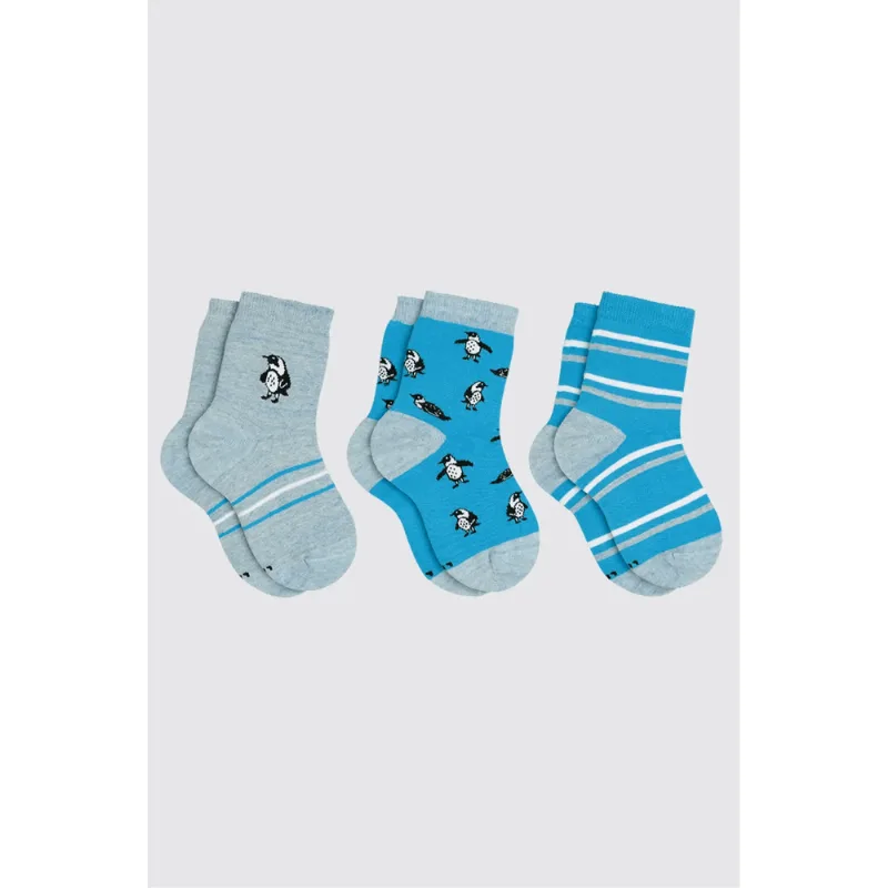 Kit 3 Meias Cano Médio Infantil Masculina Lupo Tamanho: 4/6 | Cor: Sortida