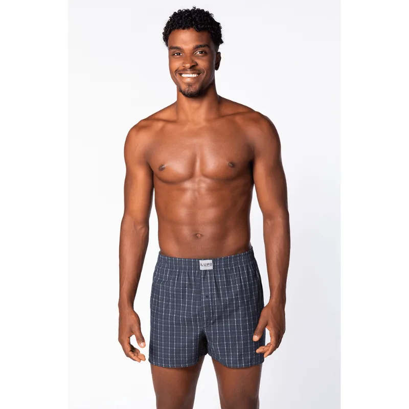 Samba-canção Algodão Xadrez Masculina Lupo Tamanho: M | Cor: Blue Nights