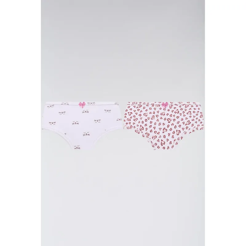 Calcinha Lobinha Estampada Algodão - Kit 2 Tamanho: PP (0 a 02 anos) | Cor: Sortida