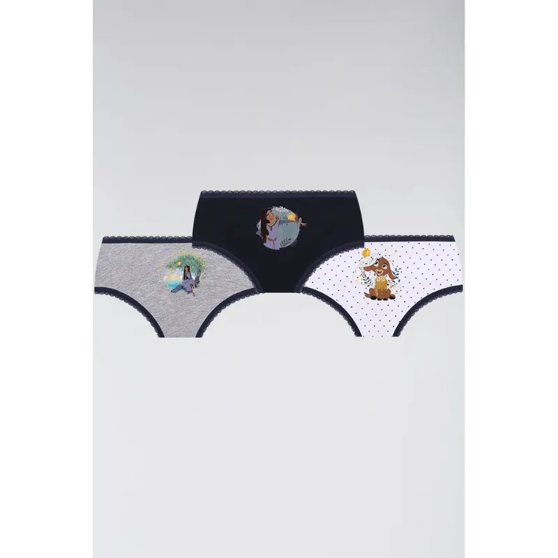 Kit 3 Calcinhas Kids Wish Tamanho: P (03 a 05 anos) | Cor: Sortida