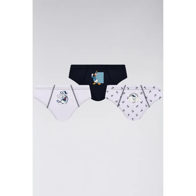 Kit 3 Cuecas Slip Kids Mickey Algodão Tamanho: G (09 a 11 anos) | Cor: Sortida