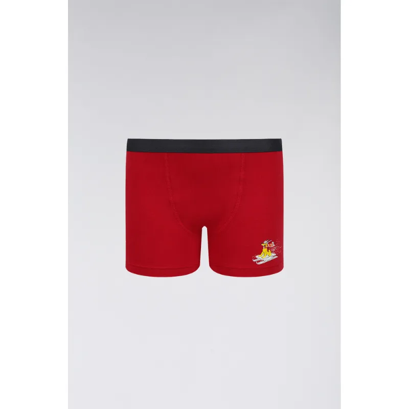 Boxer Kids Mickey Com Elastano Tamanho: P (03 a 05 anos) | Cor: Vermelho