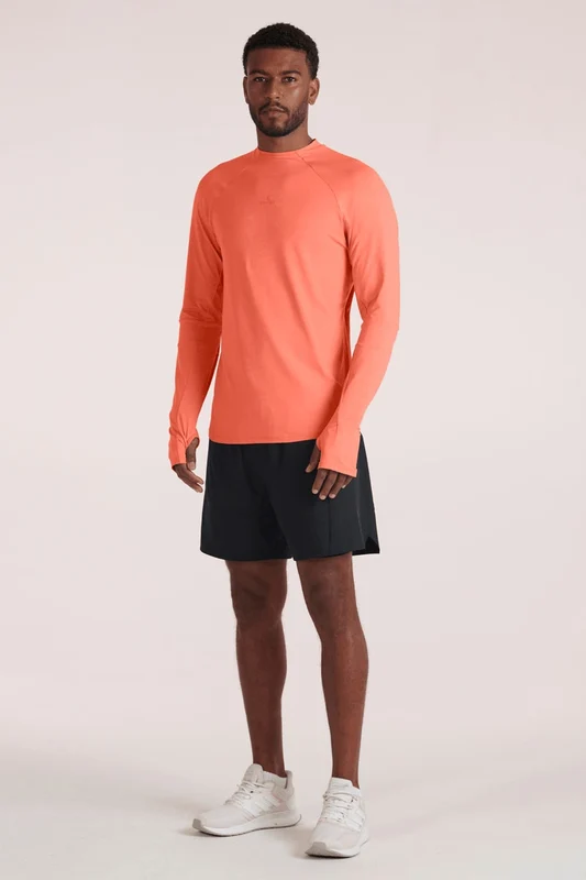 Camiseta Lsport Am Manga Longa Nature Tijolo / P