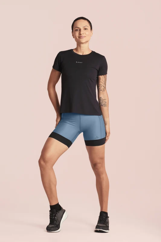 T-shirt Poliamida Básica Feminina Iii Preta / XG