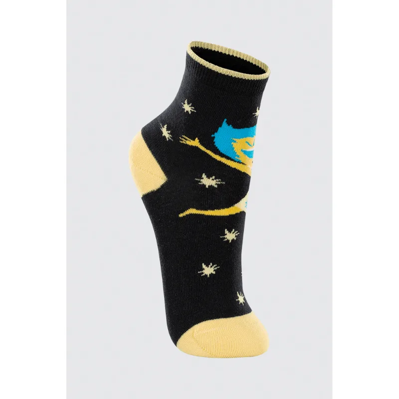 Meia Disney Kids Unissex Divertida Mente Tamanho: 8/10 | Cor: Preto