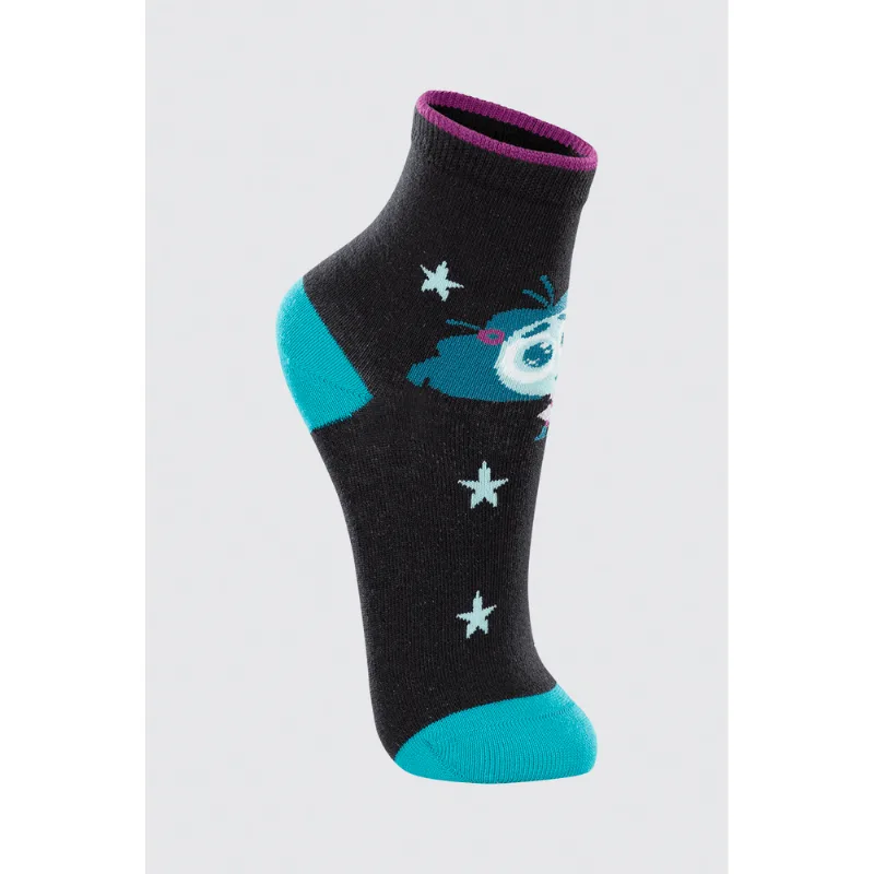 Meia Disney Kids Unissex Divertida Mente Tamanho: 8/10 | Cor: Preto