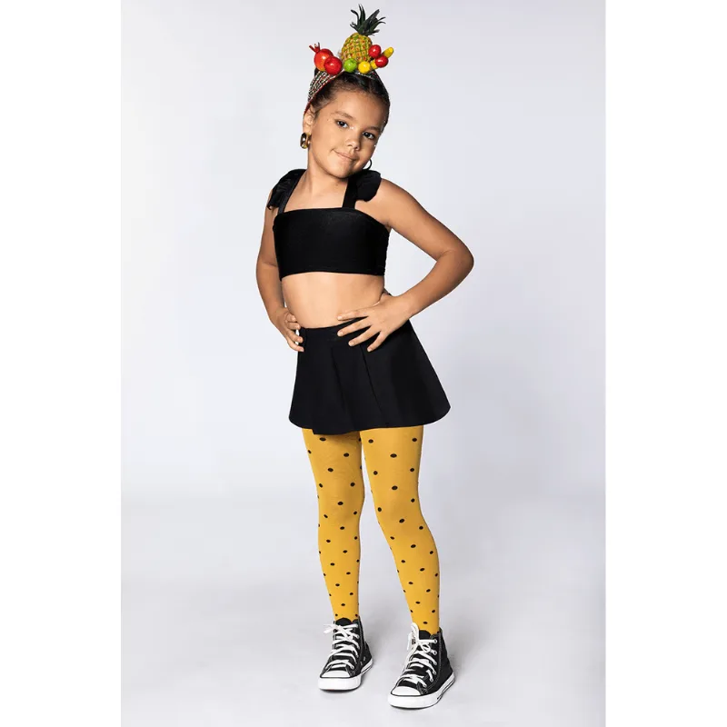 Meia-Calça Fruta Tamanho: G | Cor: Amarelo