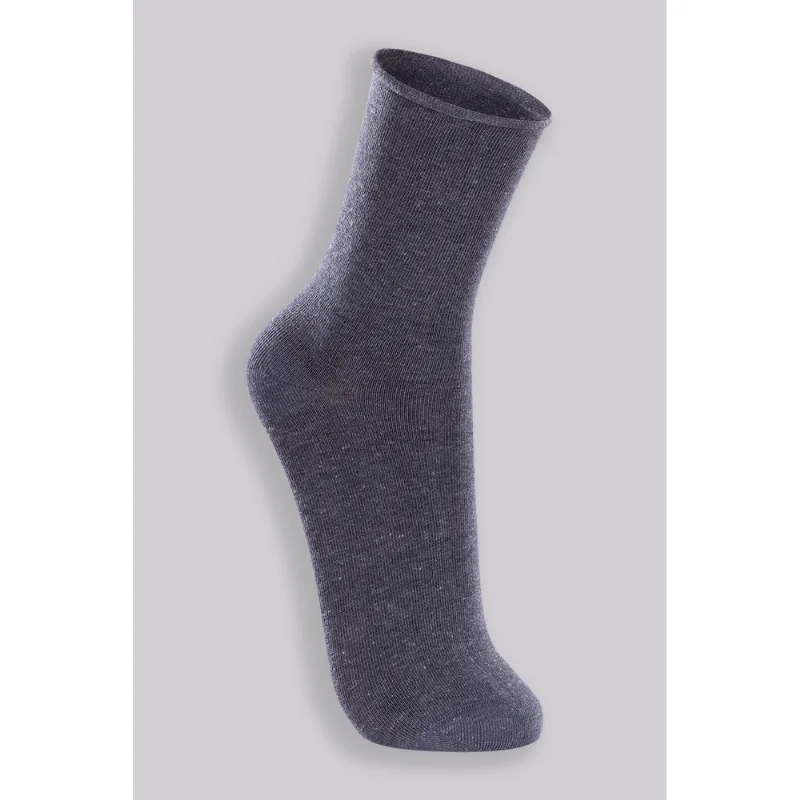 Meia Cano Longo Sem Punho Masculina Lupo Tamanho: U (Calçados 37 a 44) | Cor: Mescla Jeans