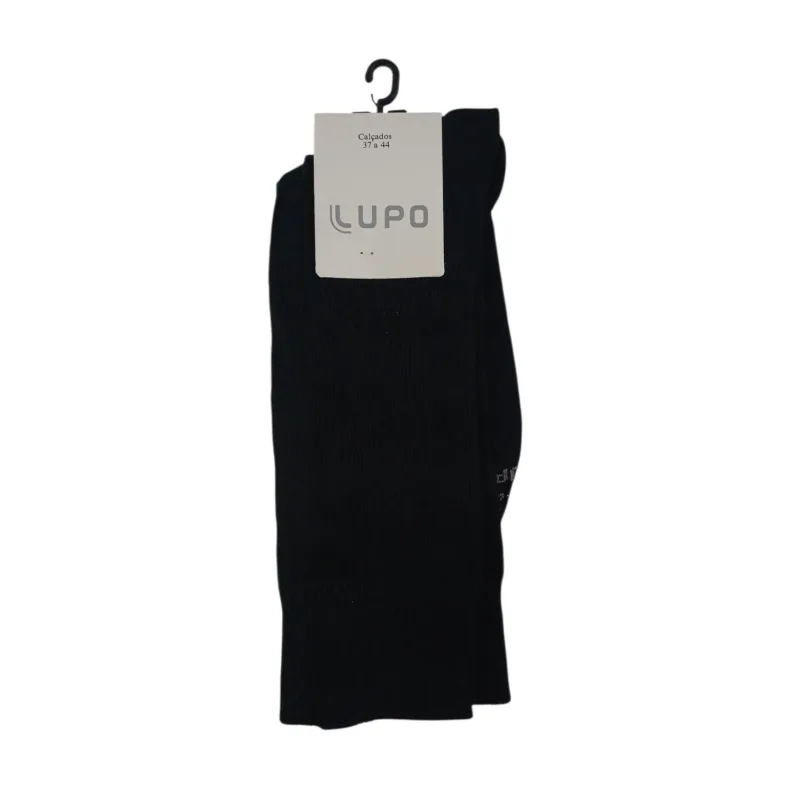 Meia Lupo Masculina Cano Longo Algodão 1210201 Cor:Preto;Tamanho:37 a 44