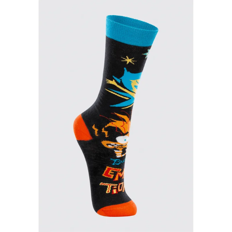 Meia 3/4 Disney Kids Unissex Divertida Mente Tamanho: 4/6 | Cor: Preto