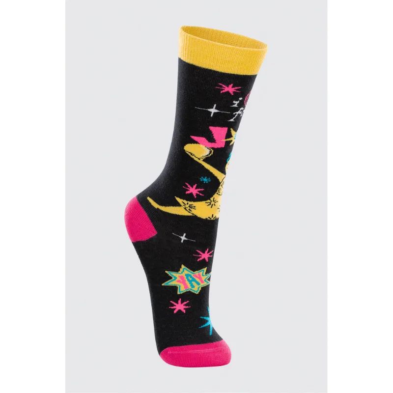 Meia 3/4 Disney Kids Unissex Divertida Mente Tamanho: 8/10 | Cor: Preto