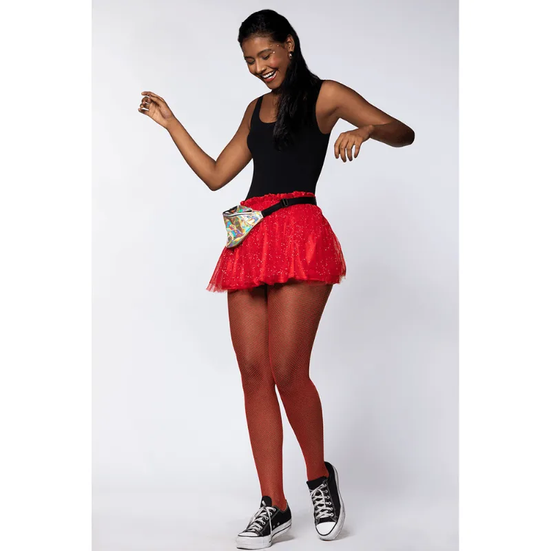 Meia-calça Arrastão Carnaval Feminina Lupo Tamanho: U | Cor: Vermelho Claro