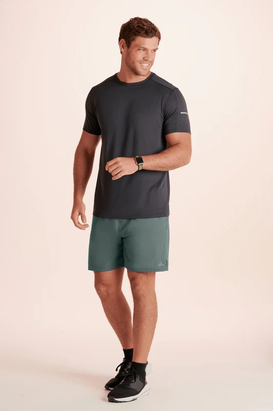 Shorts Run Duplo Masculino Oliva / P
