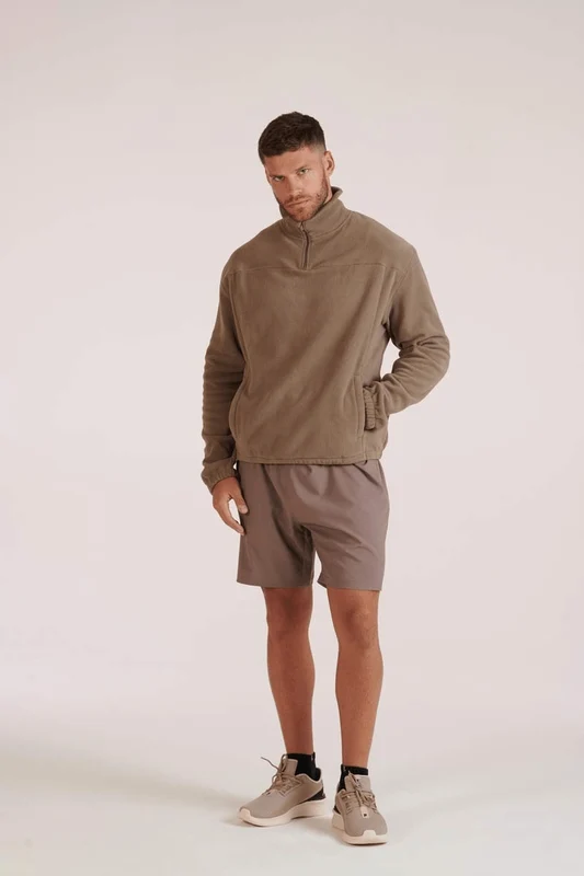 Blusão Fleece Básico Masculino Noz / G
