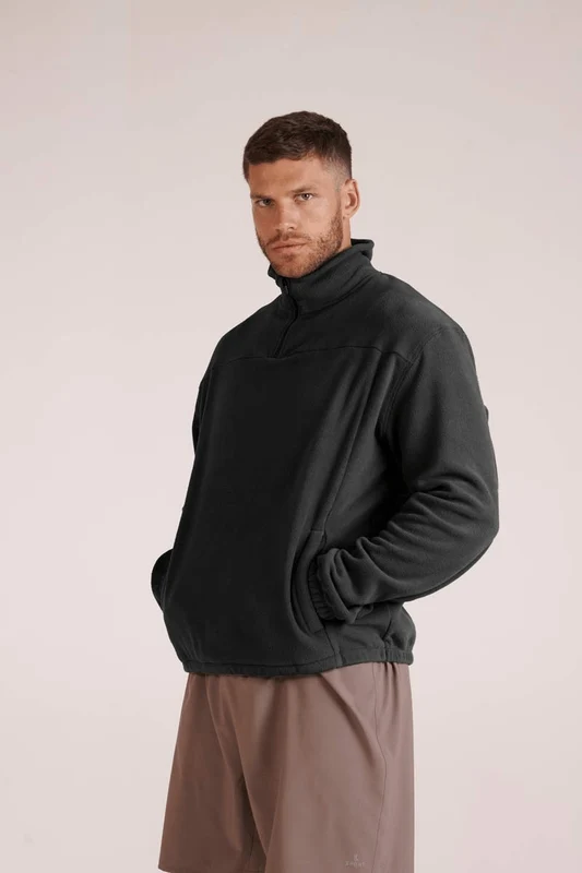Blusão Fleece Básico Masculino Preta / G