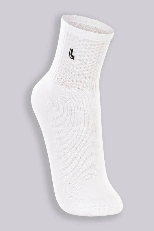 Meia Cano Médio Sport Masculina Lupo Branca / 37 a 40