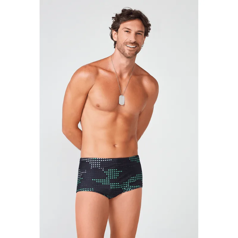Sunga Beachwear Estampada Masculina Lupo Tamanho: GG (50 a 52) | Cor: Preta