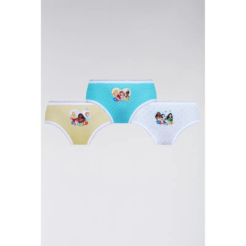 Kit 3 Calcinhas Kids Princesas Algodão Tamanho: M | Cor: Sortida