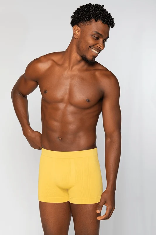 Cueca Boxer Microfibra Sem Costura Masculina Lupo Amarelo Dijon / P (38 a 40)