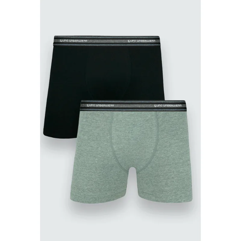 Kit 2 Cuecas Boxer Algodão Masculina Lupo Tamanho: M (42 a 44) | Cor: Sortida