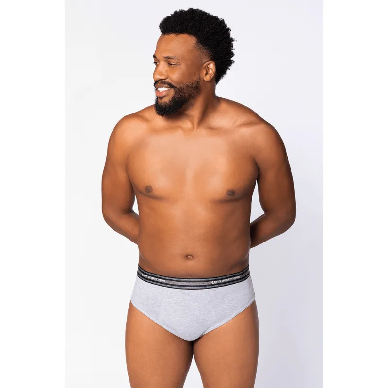 Cueca Slip Algodão Tamanho Especial Masculina Lupo Tamanho: XG | Cor: Mescla Cinza