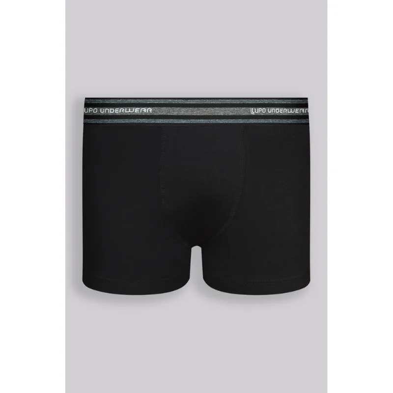 Cueca Boxer Algodão com Elastano Infantil Masculina Lupo Tamanho: GG | Cor: Preto