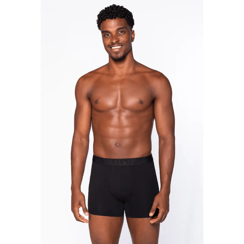 Cueca Boxer Algodão com Elastano Masculina Lupo Tamanho: GG (50 a 52) | Cor: Preto