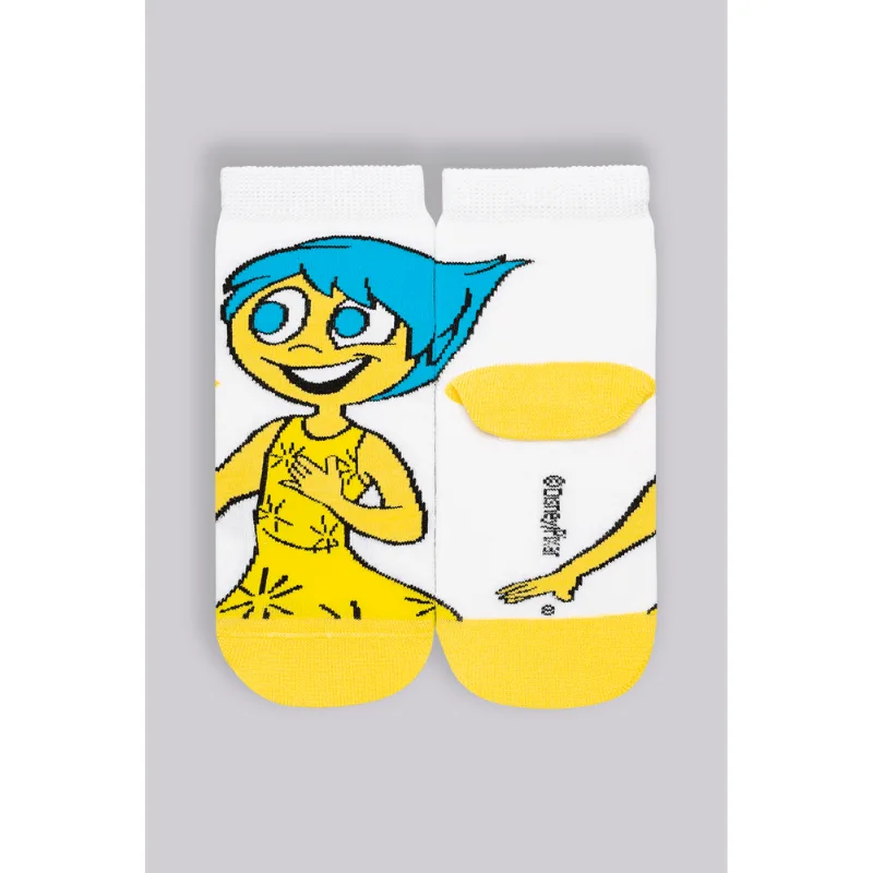 Meia Disney Kids Unissex Divertida Mente Tamanho: 4/6 | Cor: Branco