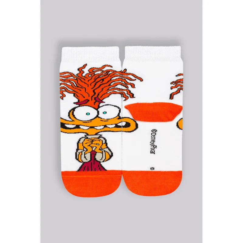 Meia Disney Kids Unissex Divertida Mente Tamanho: 8/10 | Cor: Branco