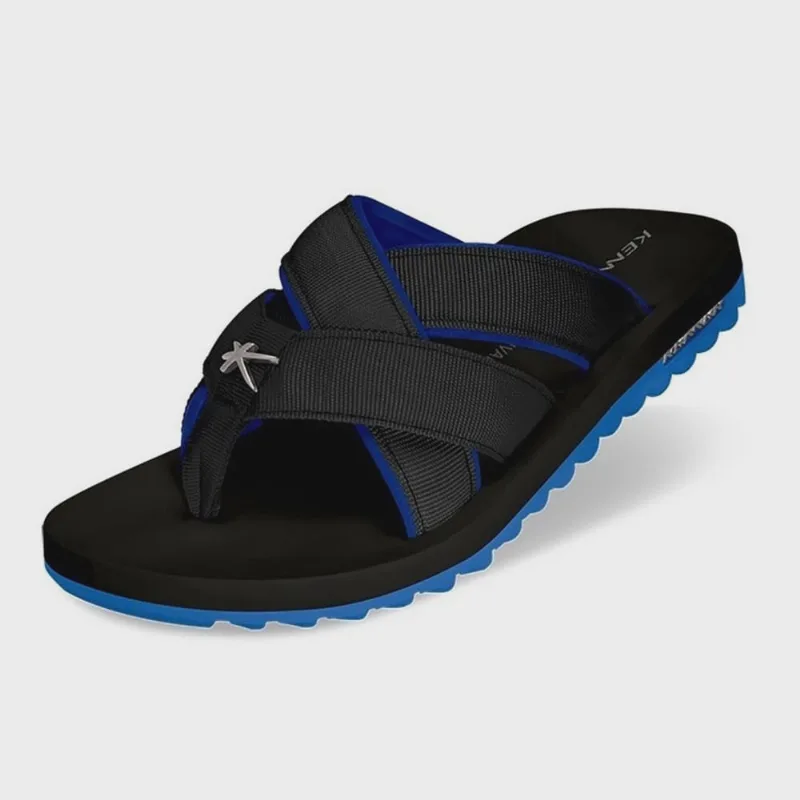 Chinelo kenner kivah cushy spider preto com azul HKR-01