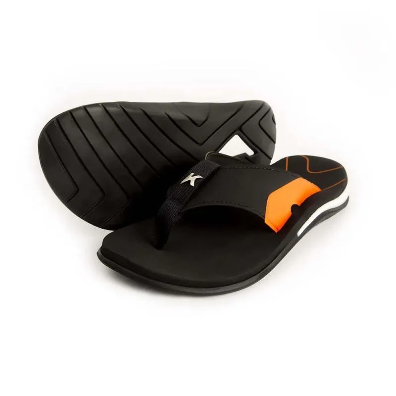 Sandália Kenner X-Gel Preta / Laranja Preto