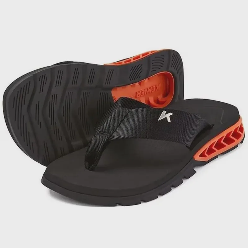 Chinelo Kenner Rakka Masculino Preto Laranja