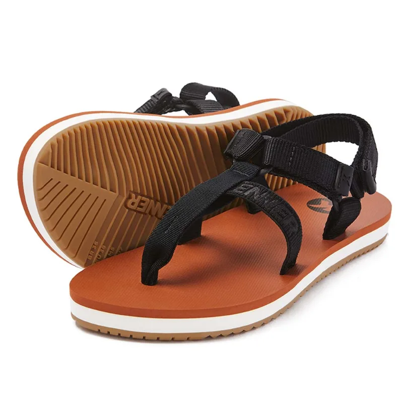 Sandália Kenner Diana URB-03 Preta / Telha / Crepe Preto