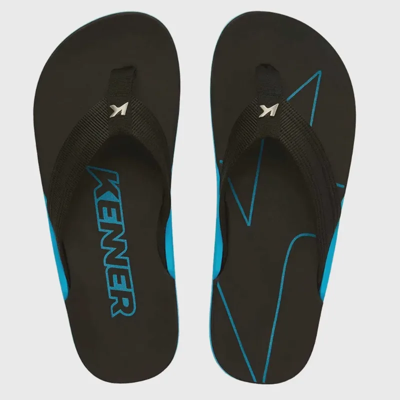 Chinelo Kenner NK6 Pro Unissex Preto Azul
