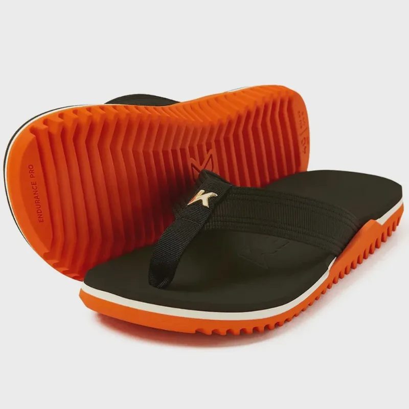 Chinelo Kenner NK6 pro Unissex Preto Laranja