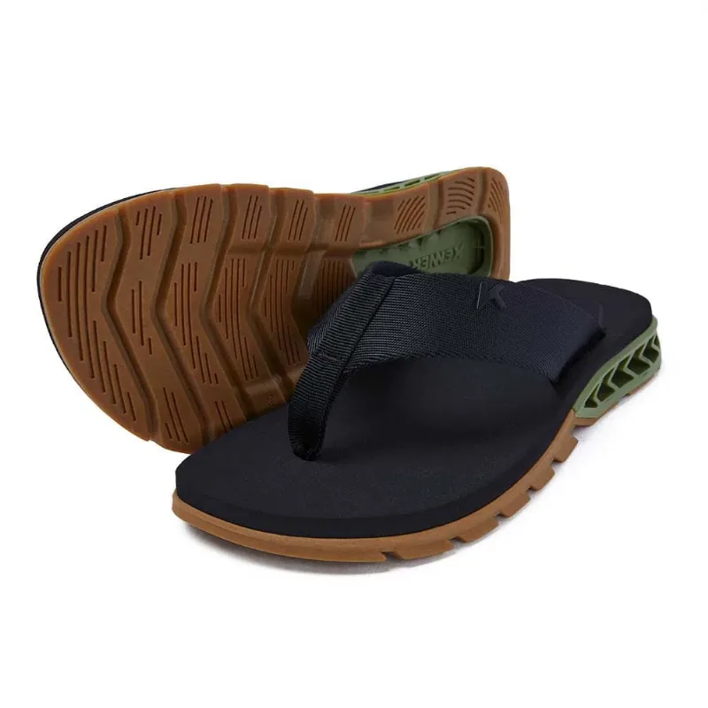 Sandália Kenner Rakka Preto / Verde / Crepe