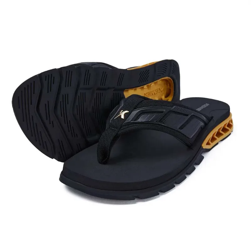 Sandália Kenner Rakka Full Force Preto / Dourado