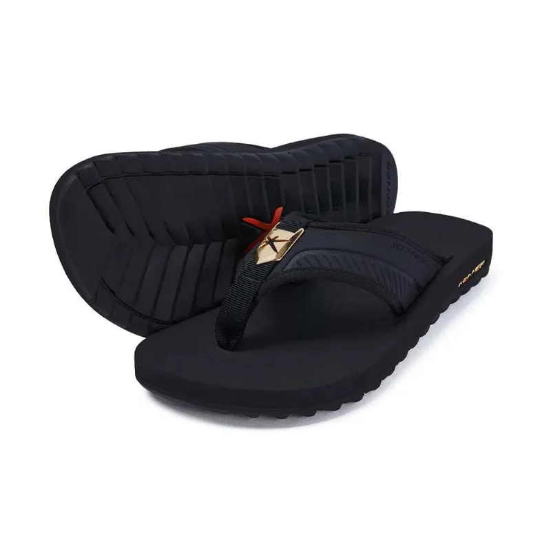 Sandália Kenner Kivah Slot Gold Preta Preto