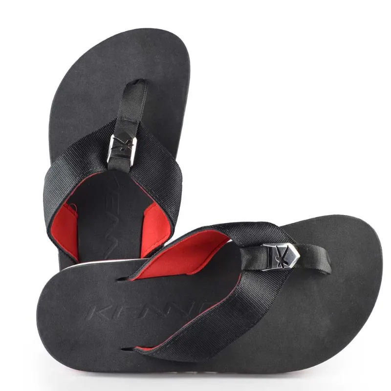 Chinelo Kenner Masculino Kivah Line DLQ 01 PTO/VERMELHO 43