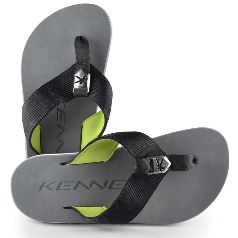 Chinelo Kenner Masculino Kivah Line DLQ 05 PRETO/BCO/PRATA 38