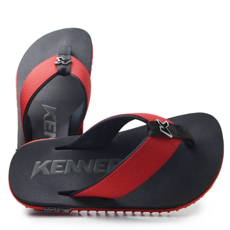 Chinelo Kenner Masculino Kivah 1300022304 04-VERMELHO/PRETO 38