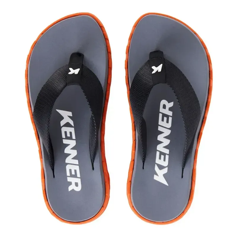 Chinelo Kenner Casual Poliéster Unissex Cinza 43