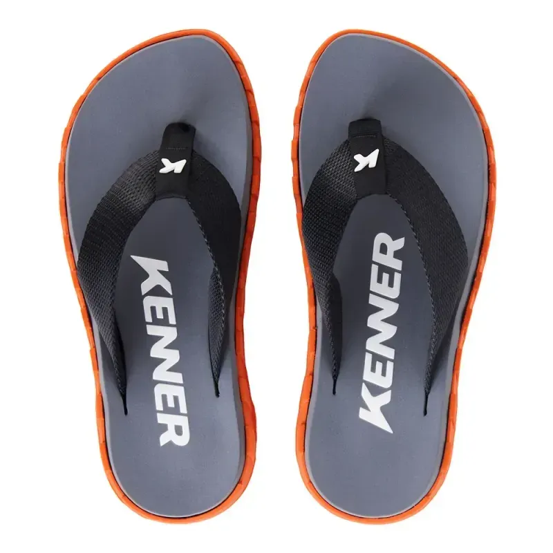 Chinelo Kenner Casual Poliéster Unissex Cinza 36