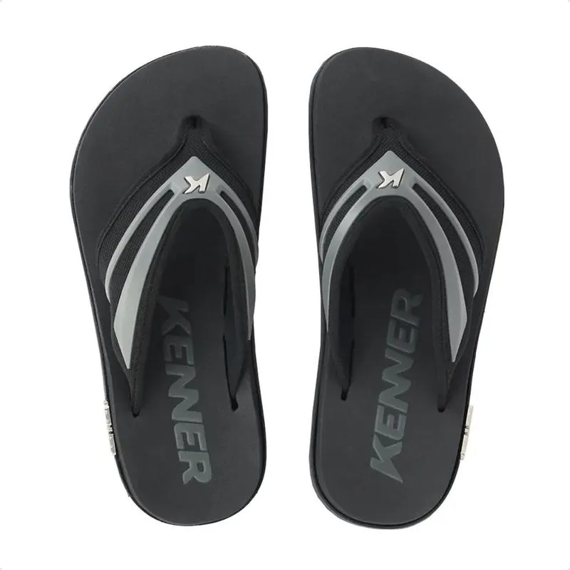 Chinelo Kenner Kivah New Force Masculina 42 / preto-chumbo
