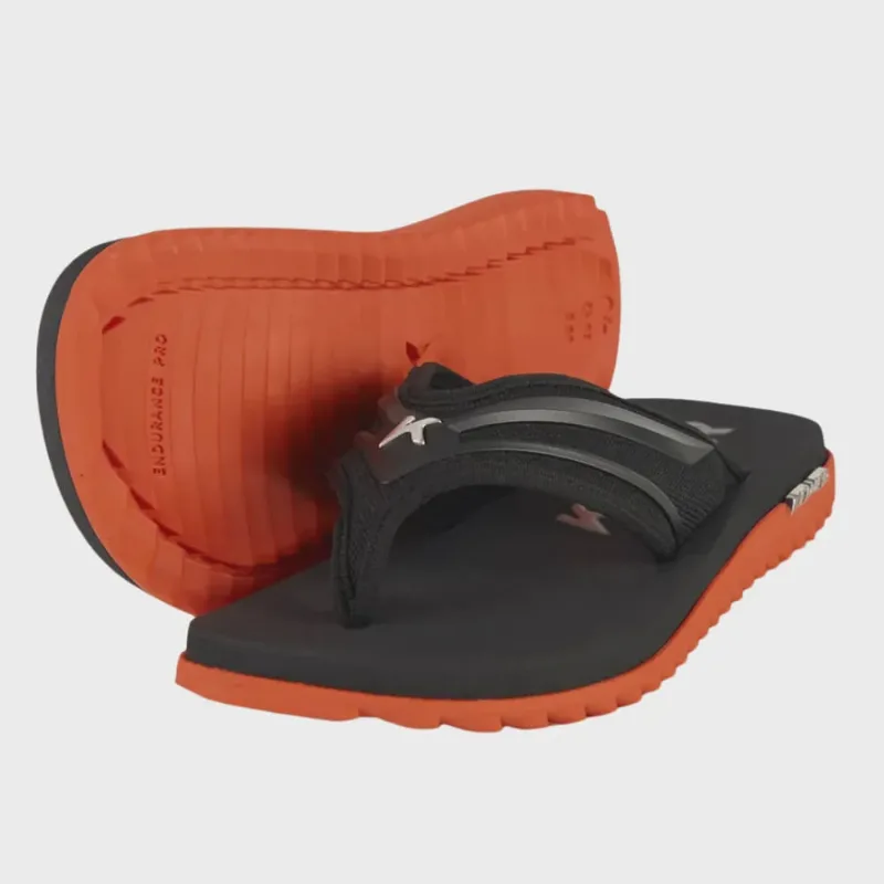 Sandália Chinelo Kenner Kivah New Force Neoprene + Insert Molding Preto/Laranja