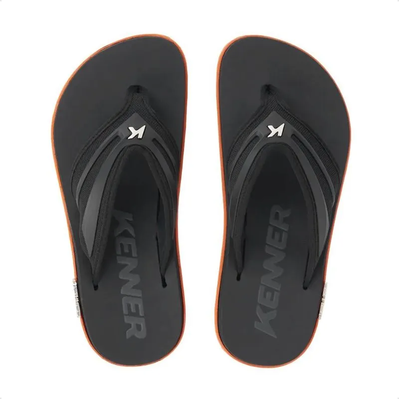 Chinelo Kenner Kivah New Force Masculina 44-45 BR / Preto - Laranja