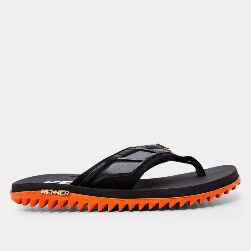 Chinelo Kenner Kivah Full Force Masculino - Masculino - Laranja+Preto