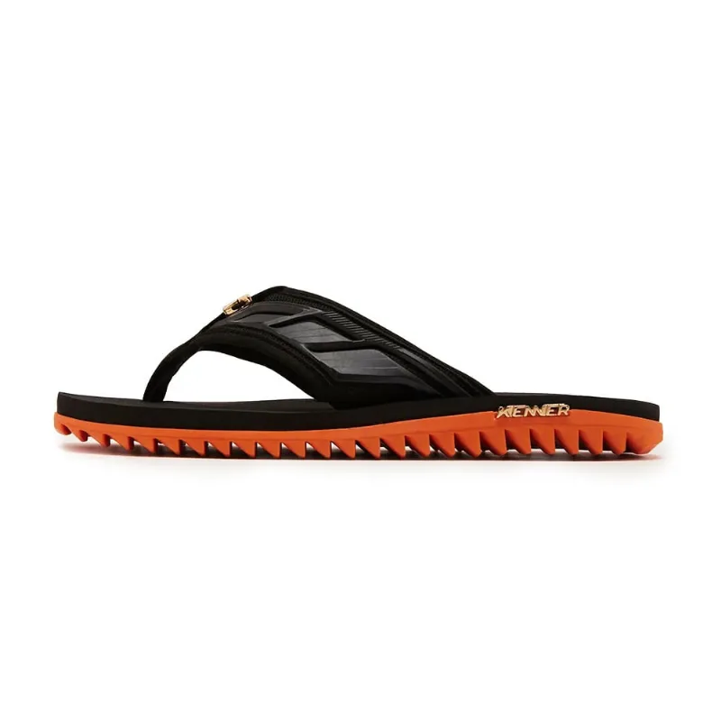 Sandália masculina kenner kivah full force 1300022601-3 solado tratorado laranja